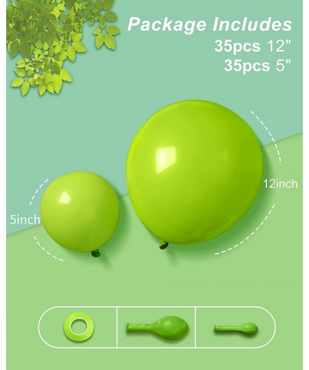 Lime Green Balloons 12Inch/5Inch - 70Pcs Light Green Balloons Birthday Ballons Safari Balloons for Jungle Dinosaur Theme Late...