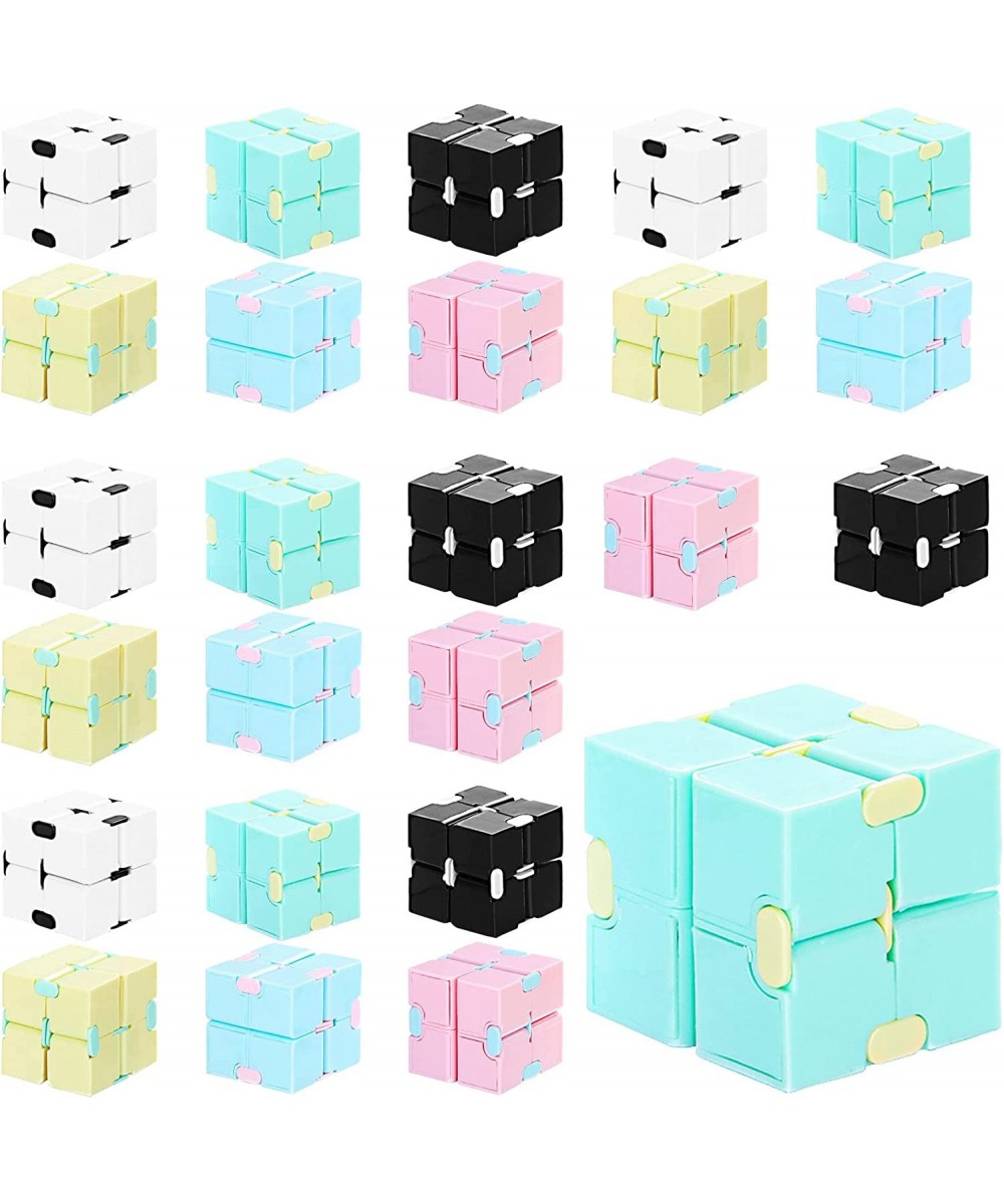 24 Pieces Cube Toy Sensory Fidget Toy Cube Toy Sensory Hand Hand Held Fidget Blocks Fidgeting Game Finger Cube Gadget Gift fo...