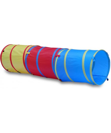 6 Foot Pop Up Kids Play Tunnel – 3 in 1 Hide and Seek Tube for Babies Toddlers Dogs and Pets - Indoor or Outdoor Adventure Fo...