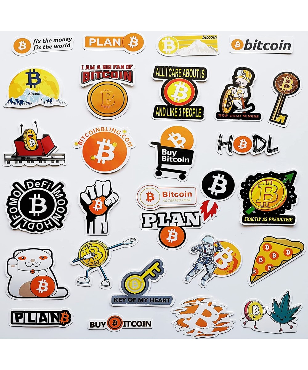 Funny Bit Coin Decals Joke Bitcoin Stickers Pack for Hard Hats Sticker Workers Plumber Foreman Window $13.49 - Kids' Stickers