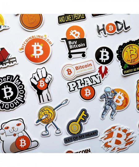 Funny Bit Coin Decals Joke Bitcoin Stickers Pack for Hard Hats Sticker Workers Plumber Foreman Window $13.49 - Kids' Stickers