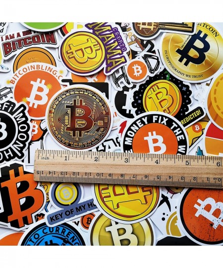 Funny Bit Coin Decals Joke Bitcoin Stickers Pack for Hard Hats Sticker Workers Plumber Foreman Window $13.49 - Kids' Stickers