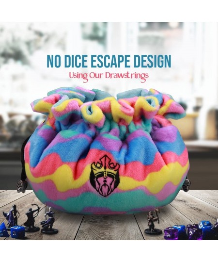 Immense - OCD Edition - Dice Bags with 15 Pockets - Rainbow & Blue - Capacity 200+ Dice - Great for Dice Hoarders [Patented D...