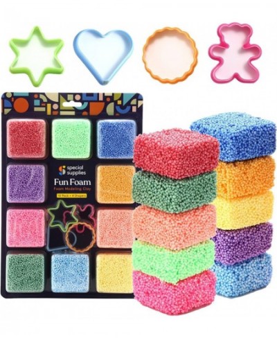 Fun Foam Modeling Foam Beads Play Kit 10 Blocks Children’s Educational Clay for Arts Crafts Kindergarten Preschool Kids Toys ...