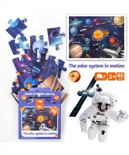 Kids Puzzle for Kids Ages 4-8 Solar System Floor Puzzle Raising Children Recognition Promotes Hand Eye Coordinatio (Glow in T...