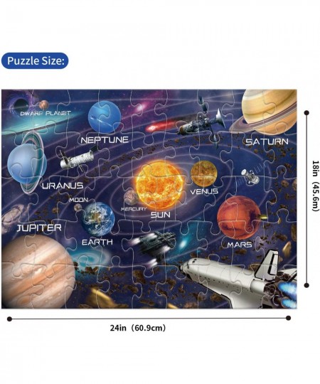 Kids Puzzle for Kids Ages 4-8 Solar System Floor Puzzle Raising Children Recognition Promotes Hand Eye Coordinatio (Glow in T...