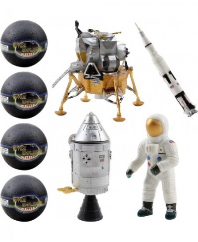 Space Toys Station Building Kit in 4 Moon Capsules Kids 3D Puzzle with Astronaut Rocket Pod and Lunar Lander Science NASA Shu...