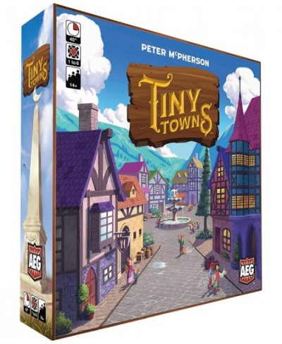 Tiny Towns - Award-winning Board Game Base Set 1-6 Players 45-60 min Play Time Strategy Board Game for Ages 14 and Up Cleverl...