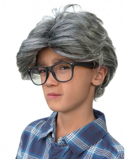 Old Man Wig Child Size Costume Wig Gray Grey Silver Old Person Hair Grandpa Gramps Dad Politician Comic Kids Accessory Ages 5...