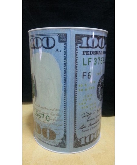 100 Dollar Bill Tin Money Bank JUMBO Bank Note Tin Metal Money Box 100$ Bill dollar moneybox 8.5' Tall x 6.0' Metal Money Coi...