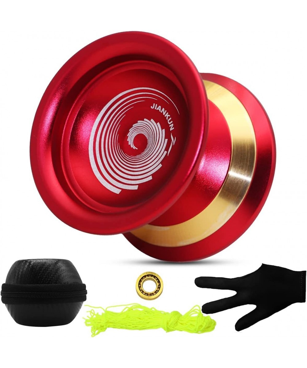 Professional Unresponsive Yoyo Aluminum Metal Yo Yo with Long Rotation System Butterfly Yoyo Ball for Kids and Adults with Yo...