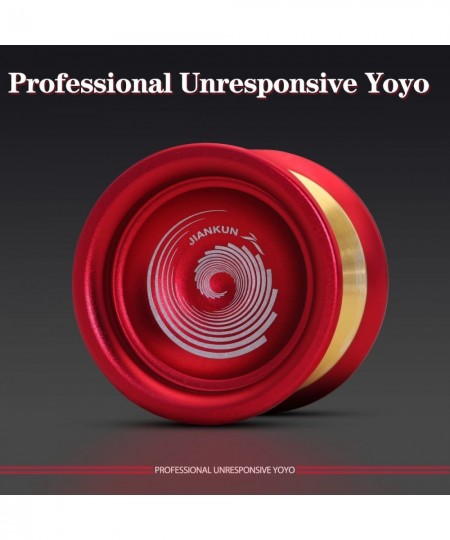 Professional Unresponsive Yoyo Aluminum Metal Yo Yo with Long Rotation System Butterfly Yoyo Ball for Kids and Adults with Yo...