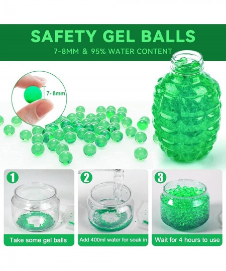 Refill Ammo Gel Ball Glow in The Dark Water Balls Beads Non-Toxic Fluorescence Gel Ammo for Gel Blaster Toys (7-8mm 5 Pack-20...