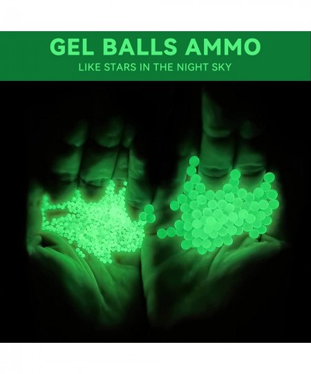 Refill Ammo Gel Ball Glow in The Dark Water Balls Beads Non-Toxic Fluorescence Gel Ammo for Gel Blaster Toys (7-8mm 5 Pack-20...