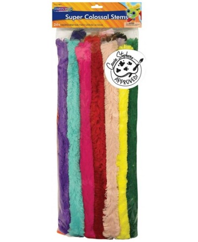 Super Colossal Stems Assorted Bright Hues 18" x 35mm 24 Pieces $40.15 - Craft Pipe Cleaners