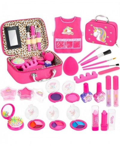 Kids Makeup Kit for Girl Princess Dress Up Toys for Girls 3-12 Washable Little Girl Cute Unicorn Make Up Vest Set Helps Clean...