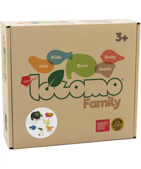 Locomo® Family Multicolored Edition I (Set of 5) - Wooden Animal Figures Open-Ended Educational Outdoor Play to Trigger Child...