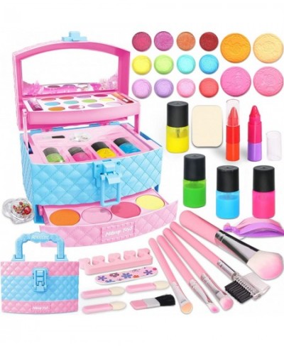 Kids Makeup Kit for Girl Washable Real Safe & Non-Toxic Little Girl Makeup Set Frozen Play Pretend Comestic Set Toddler Girl ...