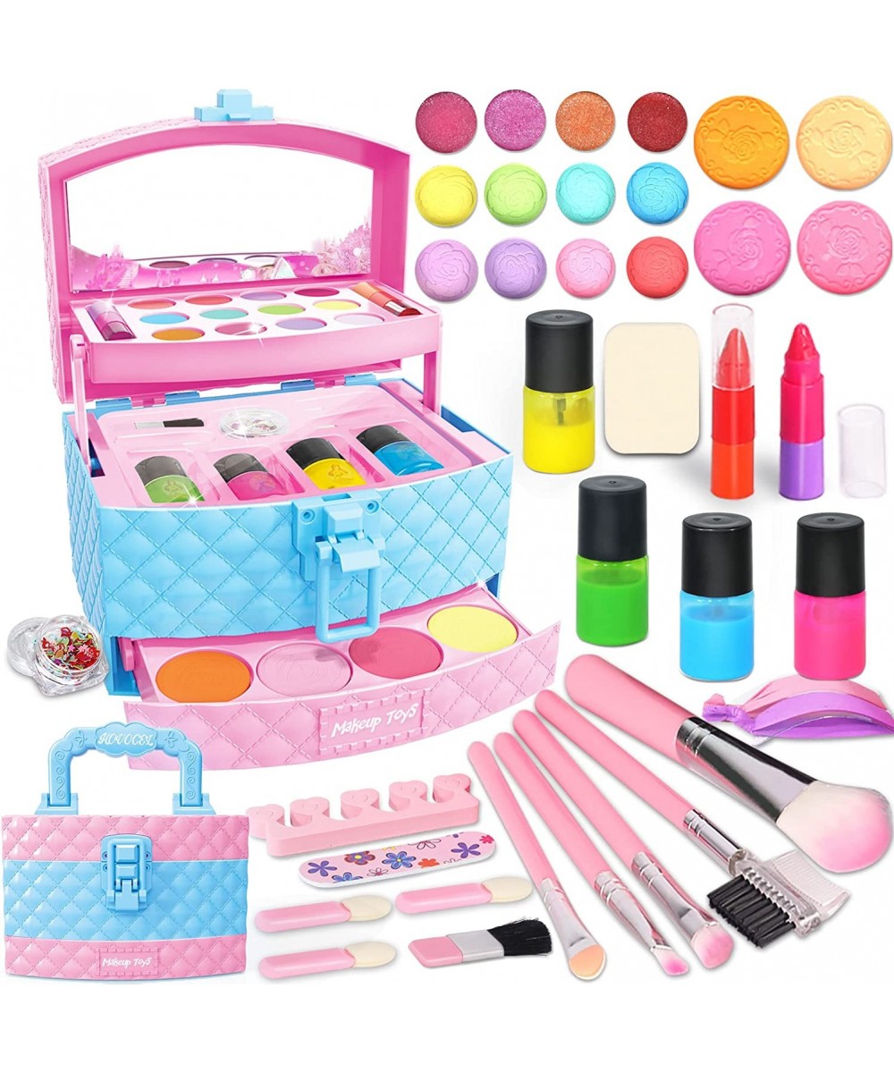 Kids Makeup Kit for Girl Washable Real Safe & Non-Toxic Little Girl Makeup Set Frozen Play Pretend Comestic Set Toddler Girl ...