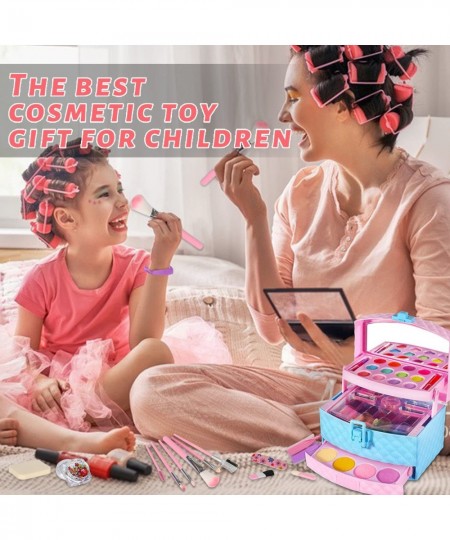 Kids Makeup Kit for Girl Washable Real Safe & Non-Toxic Little Girl Makeup Set Frozen Play Pretend Comestic Set Toddler Girl ...