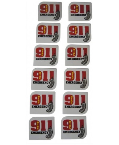 Emergency Dial 911 Small Refrigerator Magnets Set for Kids Awareness & Preparedness Miniature Design (12 Pieces) $17.69 - Kid...