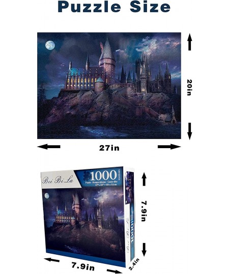 1000 Piece Jigsaw Puzzles for Adults - Magic Academy Castle Puzzle for Teens Boys Girls $33.06 - Jigsaw Puzzles