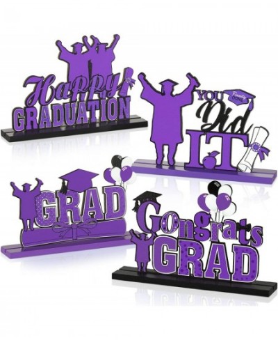 4 Pcs 2023 Graduation Party Decorations Wooden Class of 2023 Graduation Table Centerpieces Congratulate Graduation Table Topp...