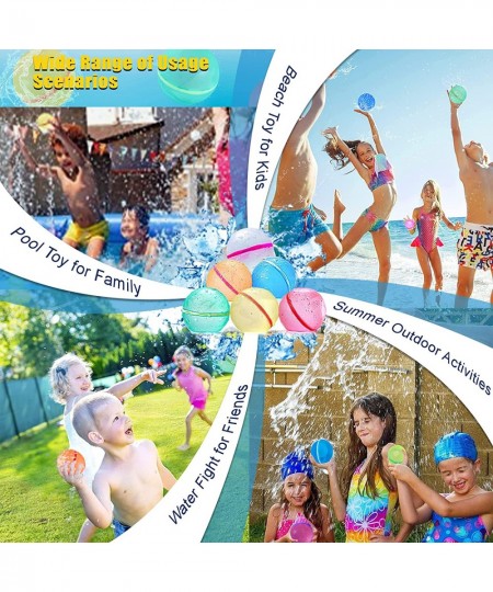 Reusable Water Balloons 2022 Upgrade Refillable Water Balloons Self Sealing Quick Fill for Kids Water Bombs Splash Balls for ...