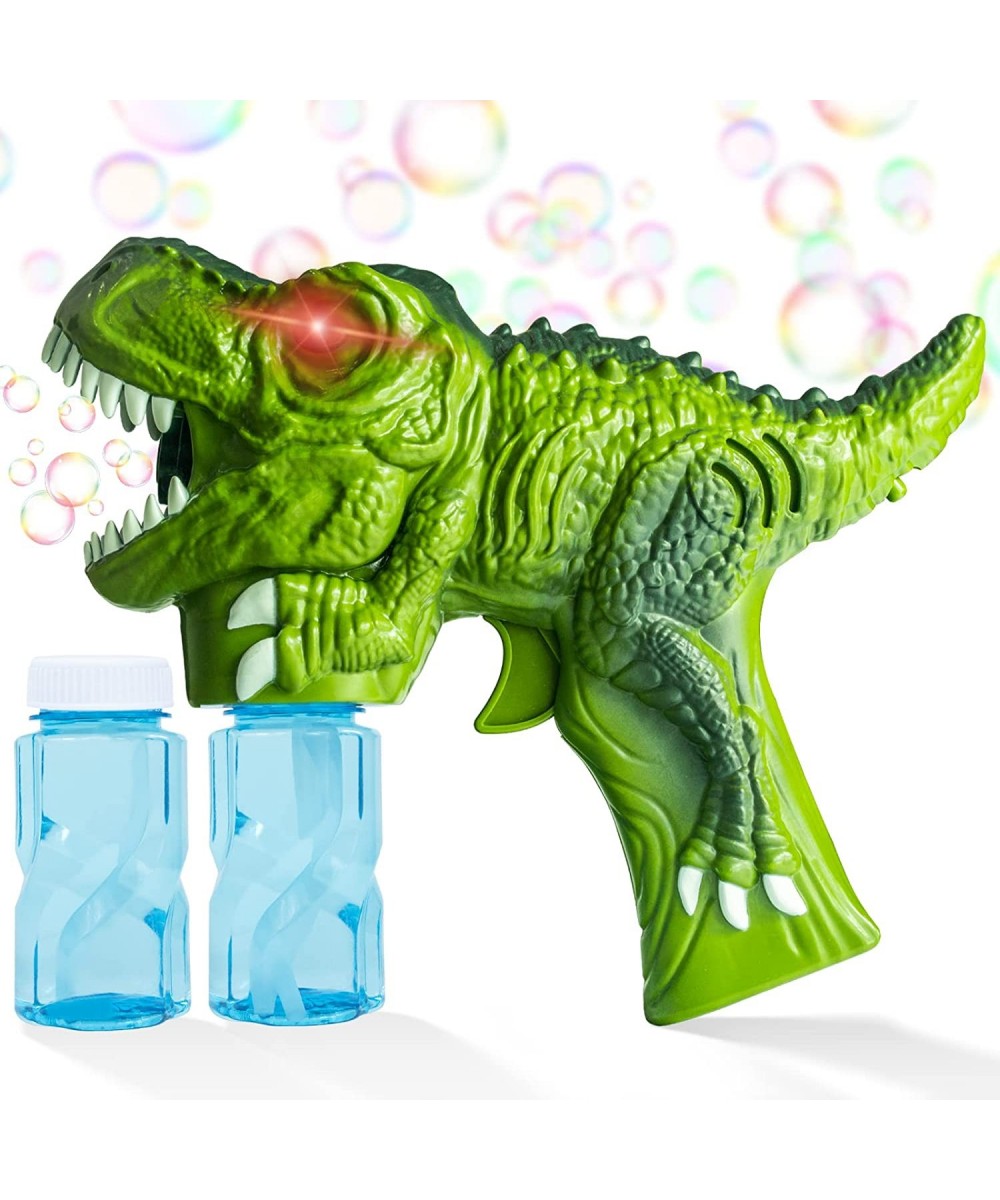 Dinosaur Bubble Gun Bubble Machine with LED Flashing Light and Switchable Sound Jurassic Dinosaur Toys for Kids Toddler Parti...