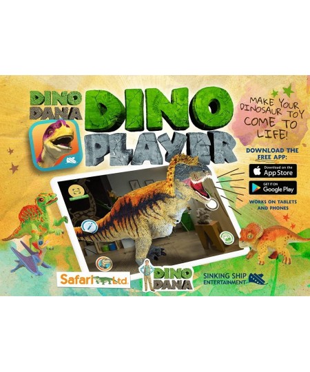 Dino Dana Baby Quetzalcoatlus Dinosaur Toy Figure with Egg - Includes 3D Augmented Reality Play with Dino Dana App - Non-Toxi...