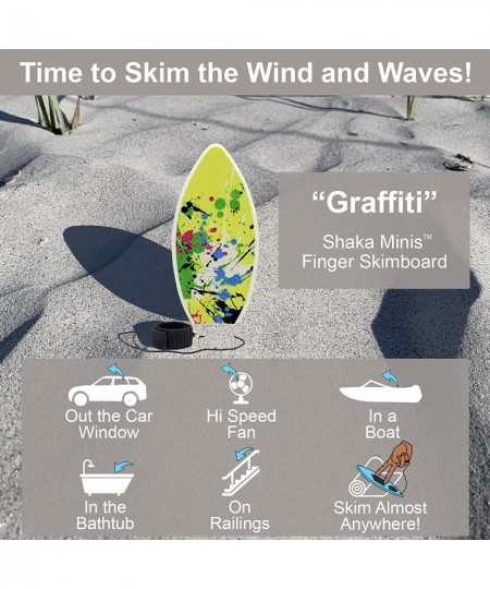 Finger Skimboard | Finger Surfboard - Skim and Surf The Wind Waves and Almost Anywhere (Graffiti) $22.41 - Finger Toys