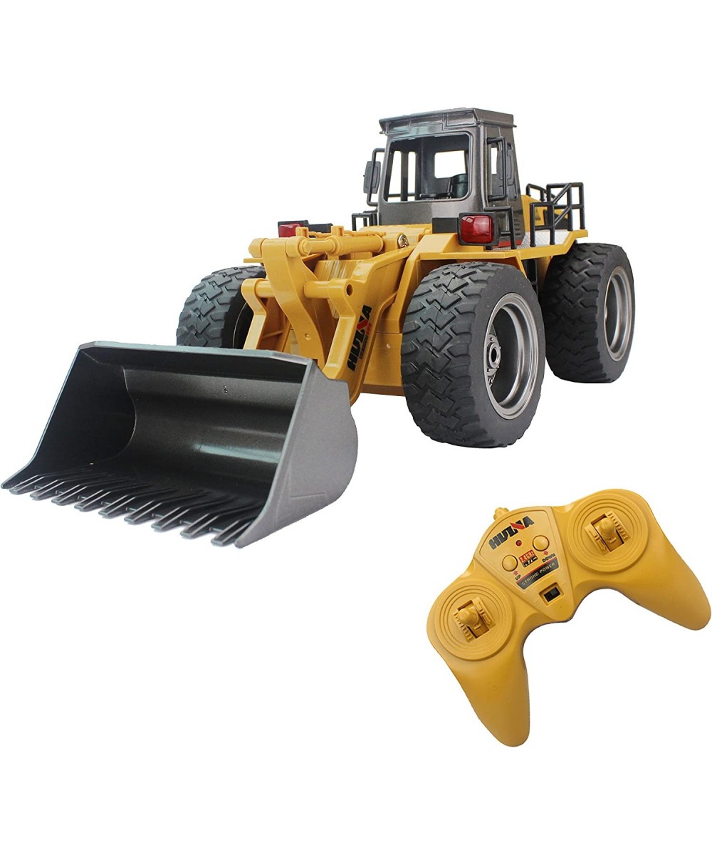 RC Truck Alloy Shovel Loader Tractor 2.4G Radio Control 4 Wheel Bulldozer 4WD Front Loader Construction Vehicle Electronic To...