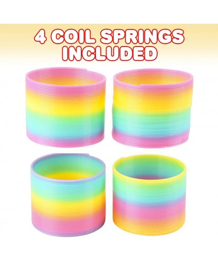 Coil Springs for Kids Set of 4 Fidget Toys in Rainbow Colors Great for Desktop Fidgeting Fun Office Toys for Adults Classic B...