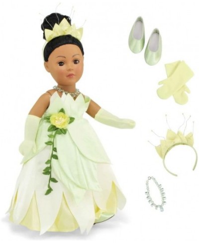 18 Inch Doll Clothes 5-PC Princess Value Gift Set | 18” Doll Costume Dress and Accessories Outfit with Crown Necklace Gloves ...