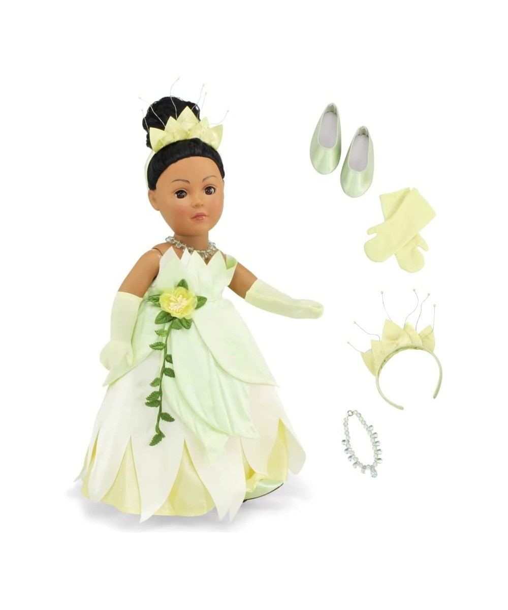 18 Inch Doll Clothes 5-PC Princess Value Gift Set | 18” Doll Costume Dress and Accessories Outfit with Crown Necklace Gloves ...