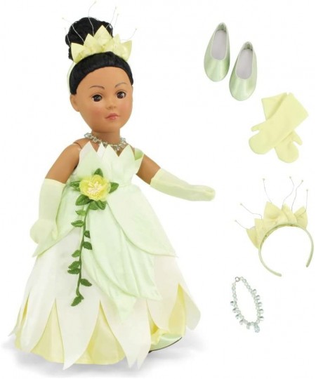 18 Inch Doll Clothes 5-PC Princess Value Gift Set | 18” Doll Costume Dress and Accessories Outfit with Crown Necklace Gloves ...