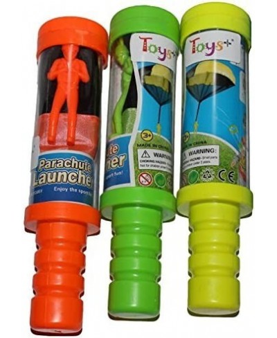 Toy Skydiver Parachute Men 3 Piece Set- Tangle Free with Launcher containers (Colors and Styles May Vary) $23.15 - Flying Toys