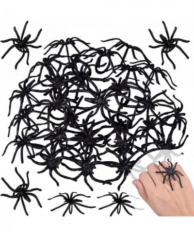 300pcs Spider Rings Halloween Rings for Kids Party Favors 1.96’’ Black Plastic Spider Rings Bulk for Kids Costume Accessories...