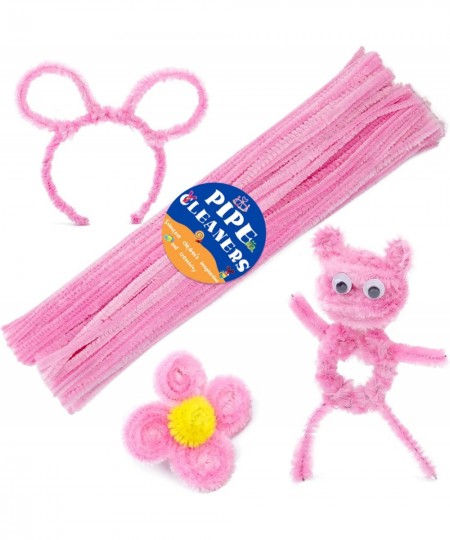 60 Pieces Pink Pipe Cleaners Christmas Craft Pipe Cleaners Pipe Cleaners Chenille Stem Pipe Cleaners Bulk Art Pipe Cleaners f...