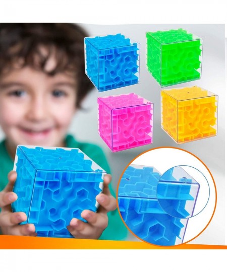 3D Maze Magic Cube Speed Rolling Ball Game Transparent Six-Sided for Children Educational Rubik's Puzzle CubeKid Gift Puzzle ...