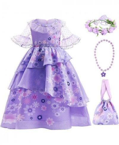 Mirabel Isabella Cosplay Costume Dress For Girls Magic Family Costume Set for Halloween Costume Party Set $43.38 - Kids' Cost...