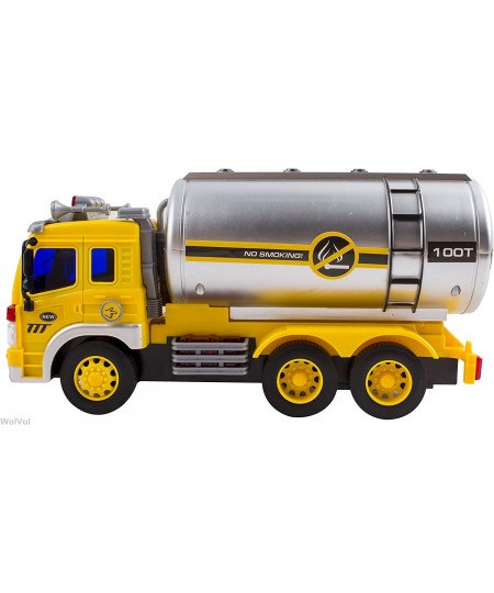 WolVolk Friction Powered Oil Tanker Truck Toy with Lights and Sounds for Kids $43.52 - Kids' Play Trucks