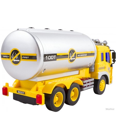 WolVolk Friction Powered Oil Tanker Truck Toy with Lights and Sounds for Kids $43.52 - Kids' Play Trucks