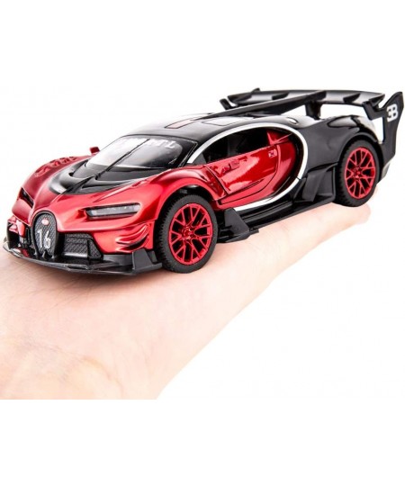 Bugatti Vision GT Supercar 1/32 Zinc Alloy Die Casting Pull Back Car Model Toy Sound and Light for Boy Girl Gift （red） $31.71...