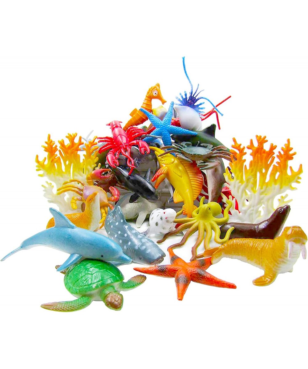 Ocean Sea Animal Assorted Mini Sea Creatures Toys Set Realistic Underwater Sea Animals Figure Bath Toy 38Piece Set $22.39 - P...