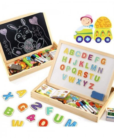 Wooden Large Educational Toys Magnetic Letters Numbers Animals Learning Puzzle Games Drawing Board with Writing Drawing Doodl...