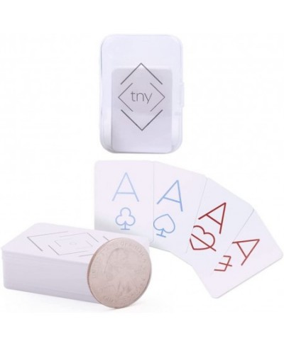 2 - Nano Sized Waterproof Mini Playing Cards with a Custom Plastic Case Minimalistic Flexible Waterproof and 100% Plastic. Id...