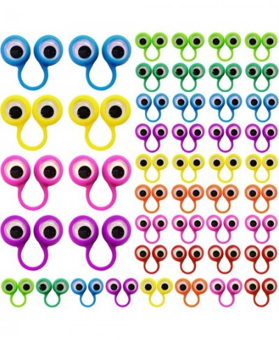 48 PCS Eye Finger Puppets Googly Eye Finger Puppets Wiggly Eyeball Finger Puppet Rings Eye Finger Toy Party Favor 8 Colors wi...