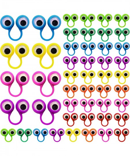 48 PCS Eye Finger Puppets Googly Eye Finger Puppets Wiggly Eyeball Finger Puppet Rings Eye Finger Toy Party Favor 8 Colors wi...