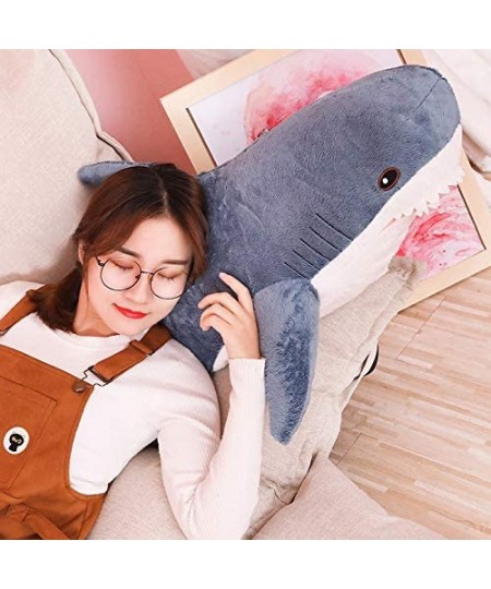 39 inch Large Shark Stuffed Animal Toy Plush Shark Toys Stuffed Animal Sharks Soft Shark Cushion Pillow Shark Plush Pillow St...